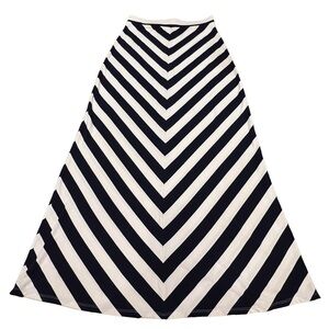 ANN Taylor LOFT Navy and White Striped Maxi Skirt, Size XS
